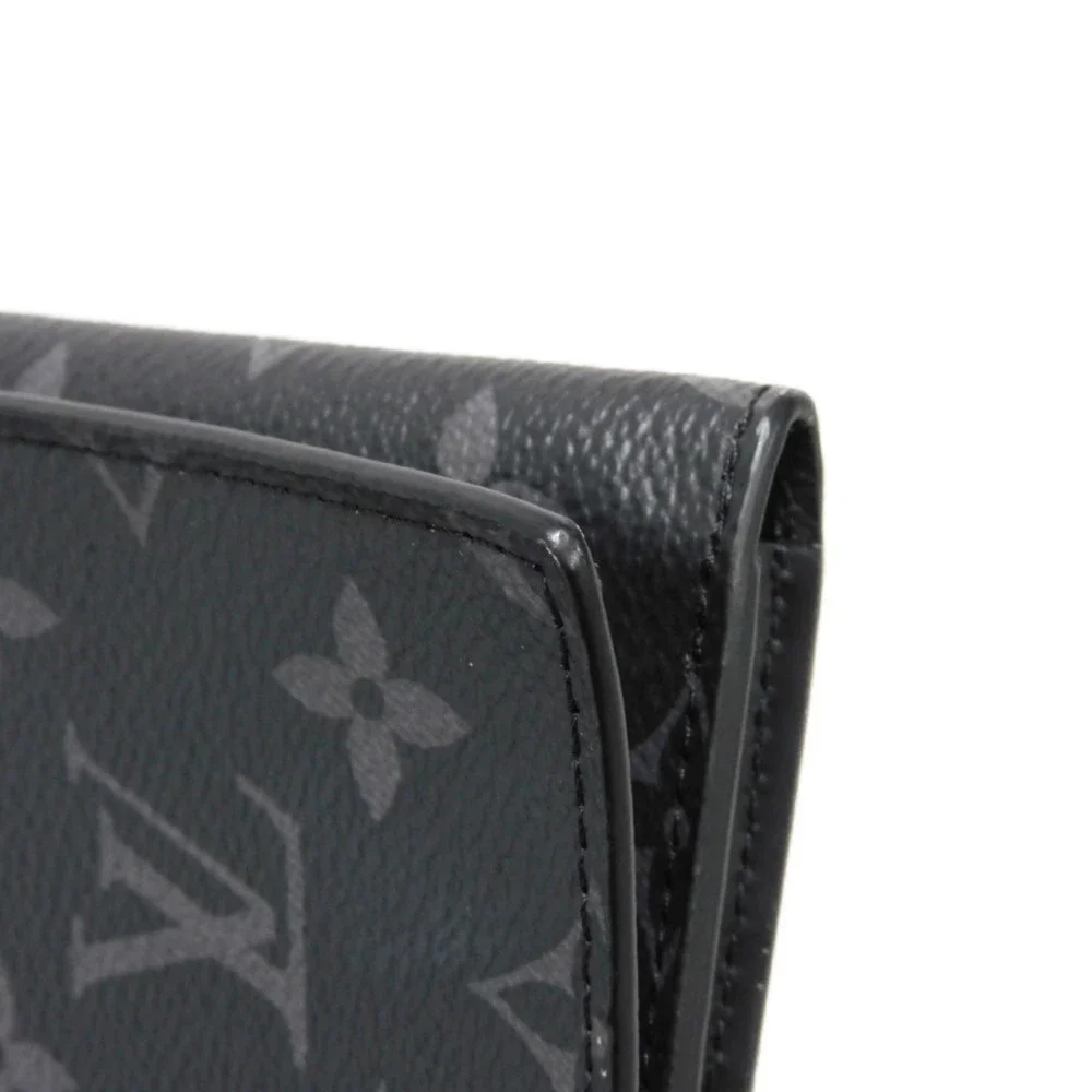 LOUIS VUITTON Second Bag Porto Document Frank GM Black Case Monogram Eclipse